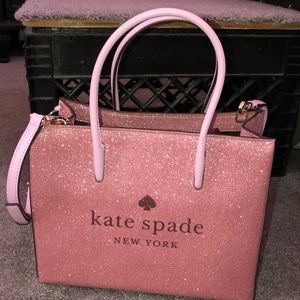 Kate Spade Trista Glitter Shopper Purse